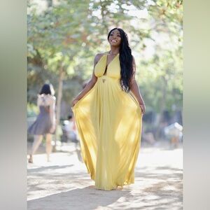 Free People Sunny Yellow Maxi Dress